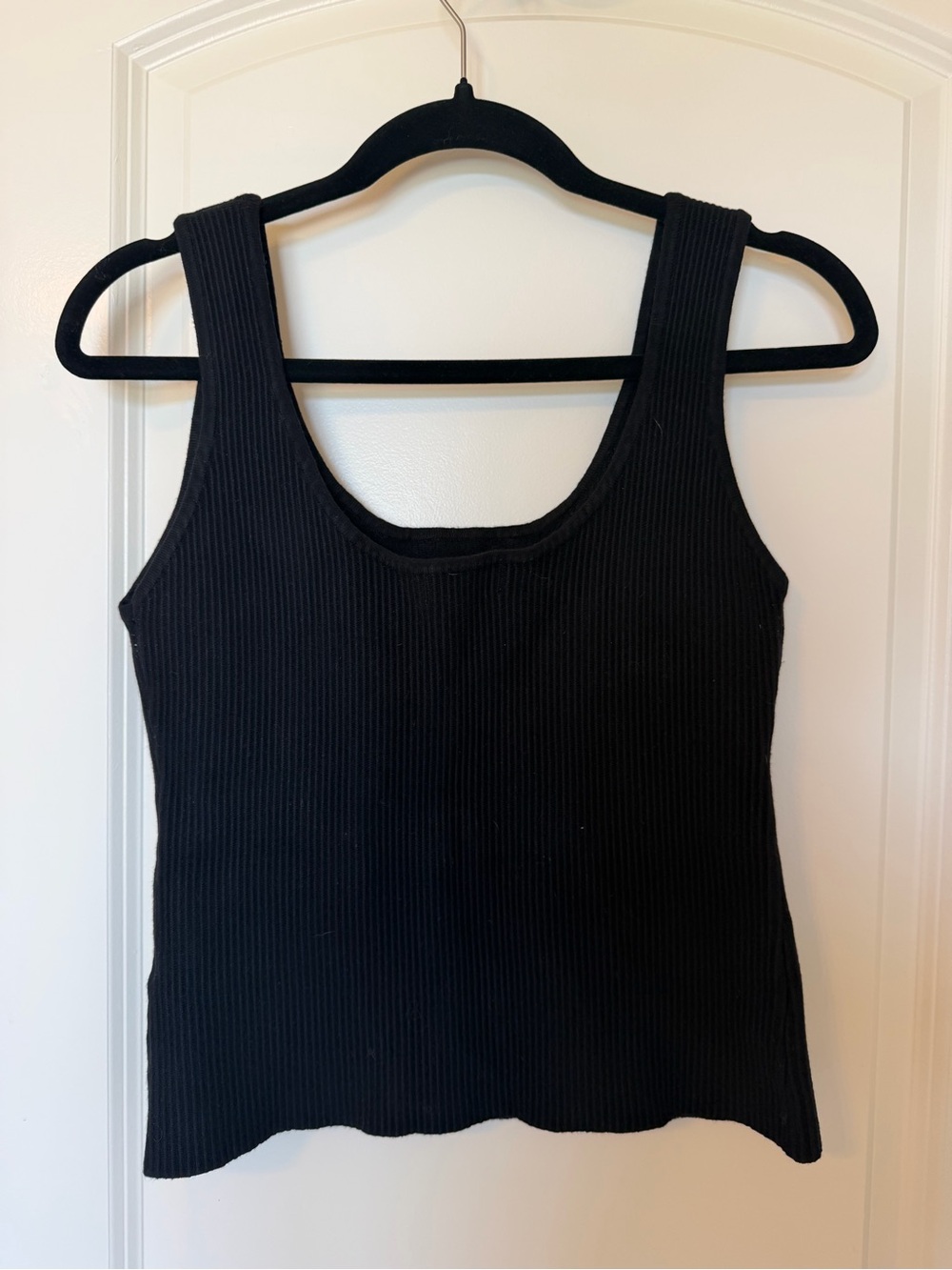 Black Ribbed Tank Top - Picture 3 of 3